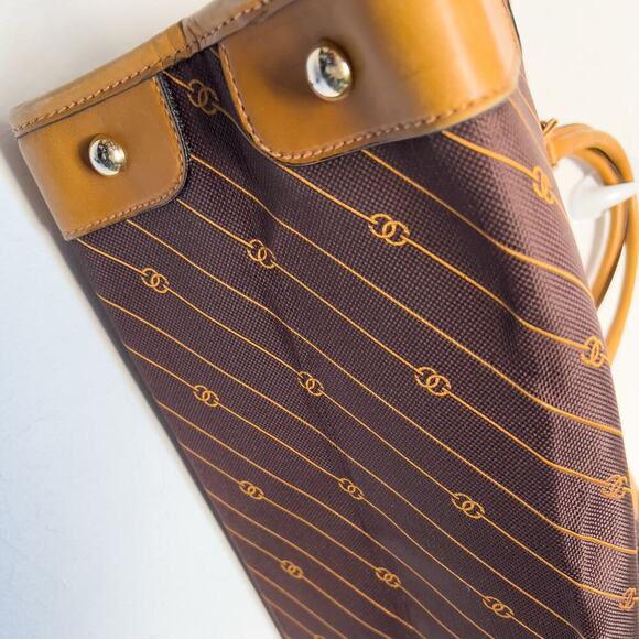 Gucci Vintage Bag Overnight RARE Logo Brown Work 60s 70s Handbag Tan Dustbag - Picture 7 of 16